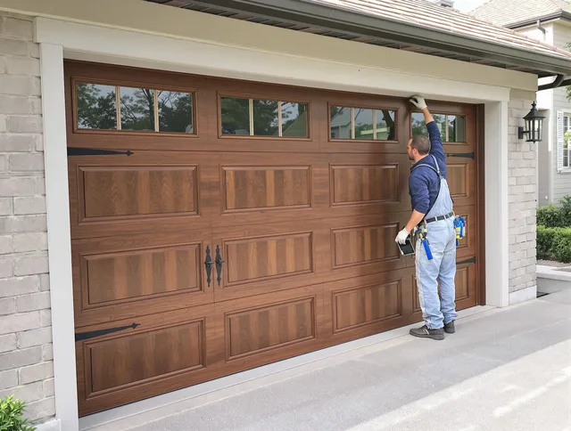 Custom garage door showcase by Hacienda Heights Garage Door Repair in Hacienda Heights