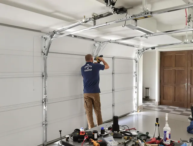 Hacienda Heights Garage Door Repair certified technician performing precision garage door repair in Hacienda Heights