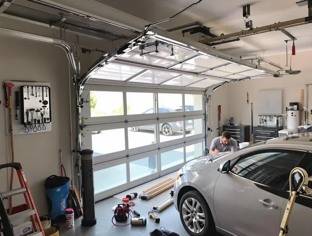 Garage door noise reduction service by Hacienda Heights Garage Door Repair in Hacienda Heights