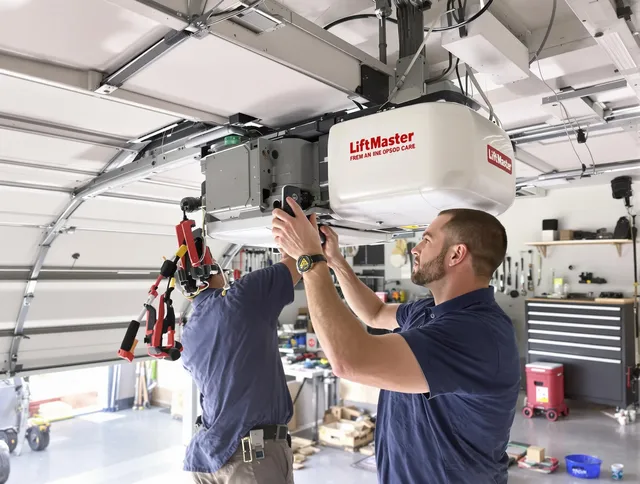 Hacienda Heights Garage Door Repair technician performing advanced diagnostics on garage opener in Hacienda Heights