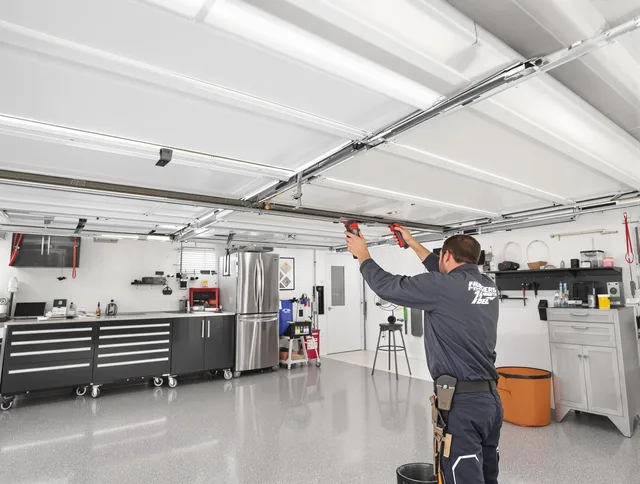 Overhead garage door repair service by Hacienda Heights Garage Door Repair in Hacienda Heights